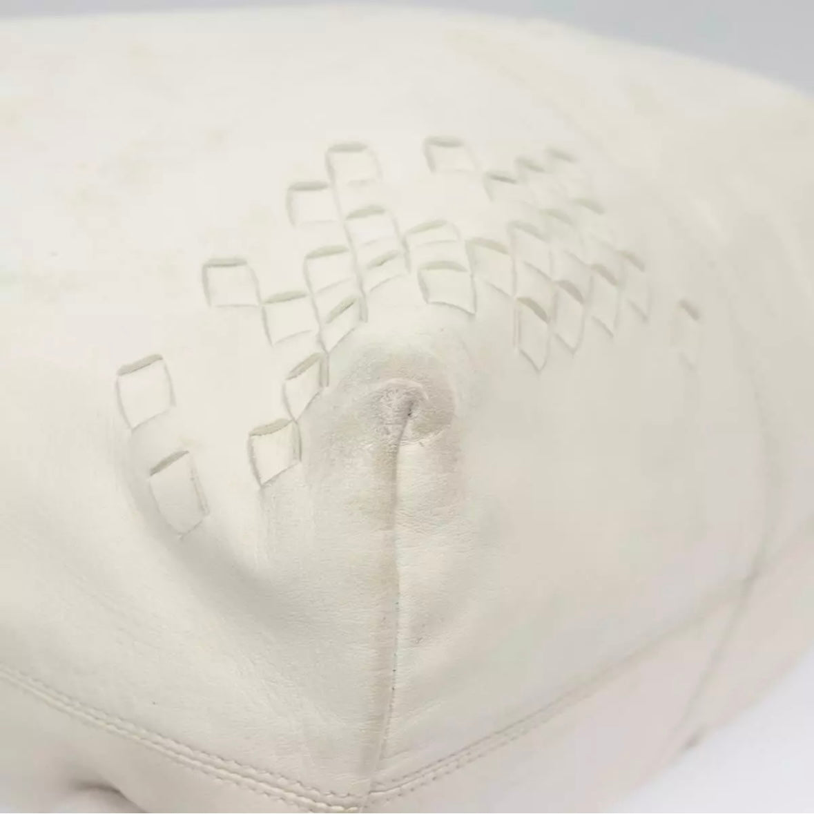 Bottega Veneta White Bucket Tote