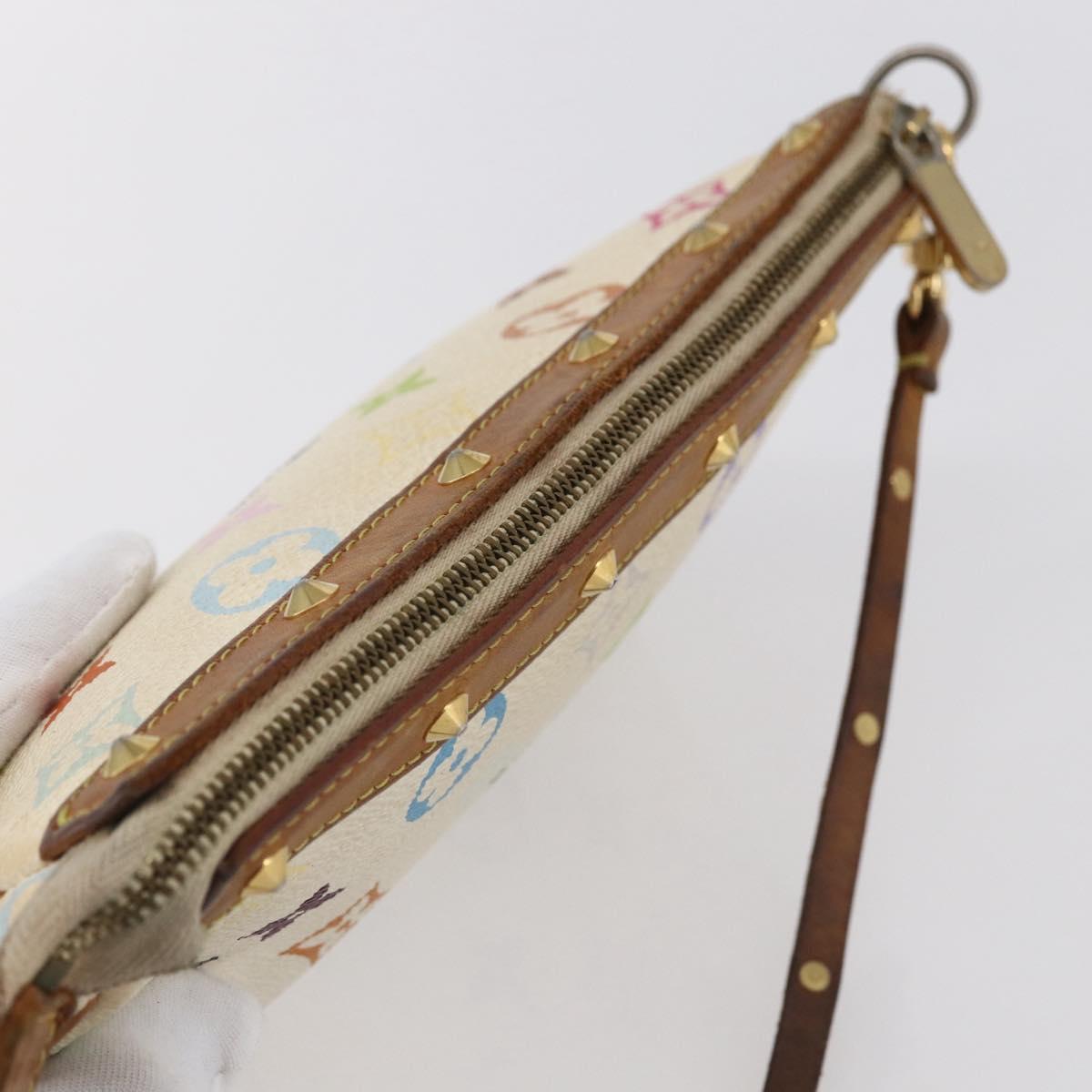 Louis Vuitton White Colorful Murakami Handbag