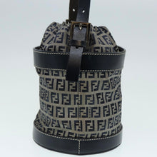 Load image into Gallery viewer, Fendi Navy Zucchino Bucket Bag
