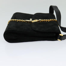 Load image into Gallery viewer, Gucci Black Suede Chain Shoulder Bag
