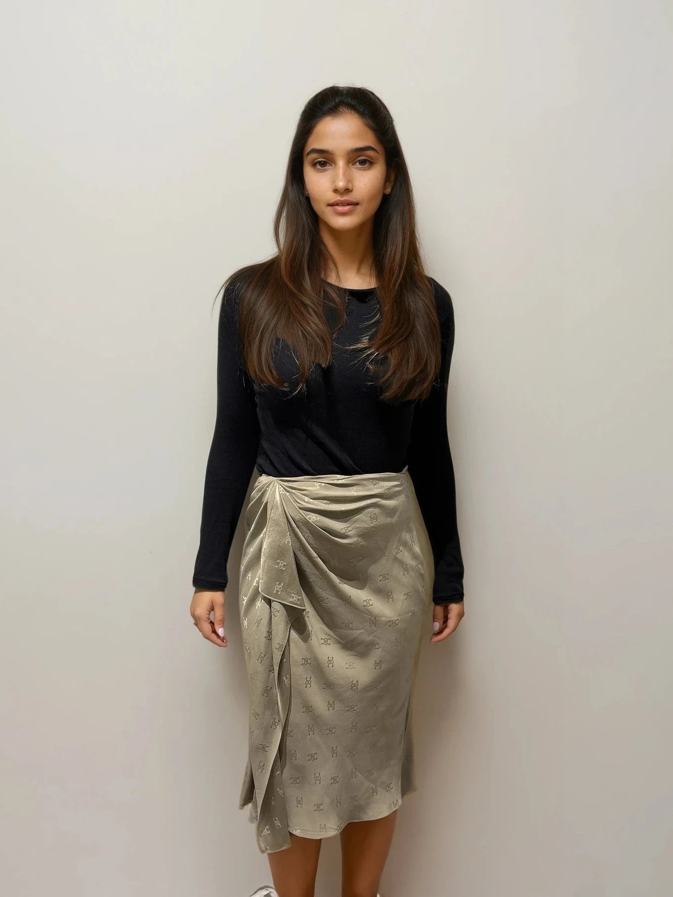 Celine Monogram Silk Skirt