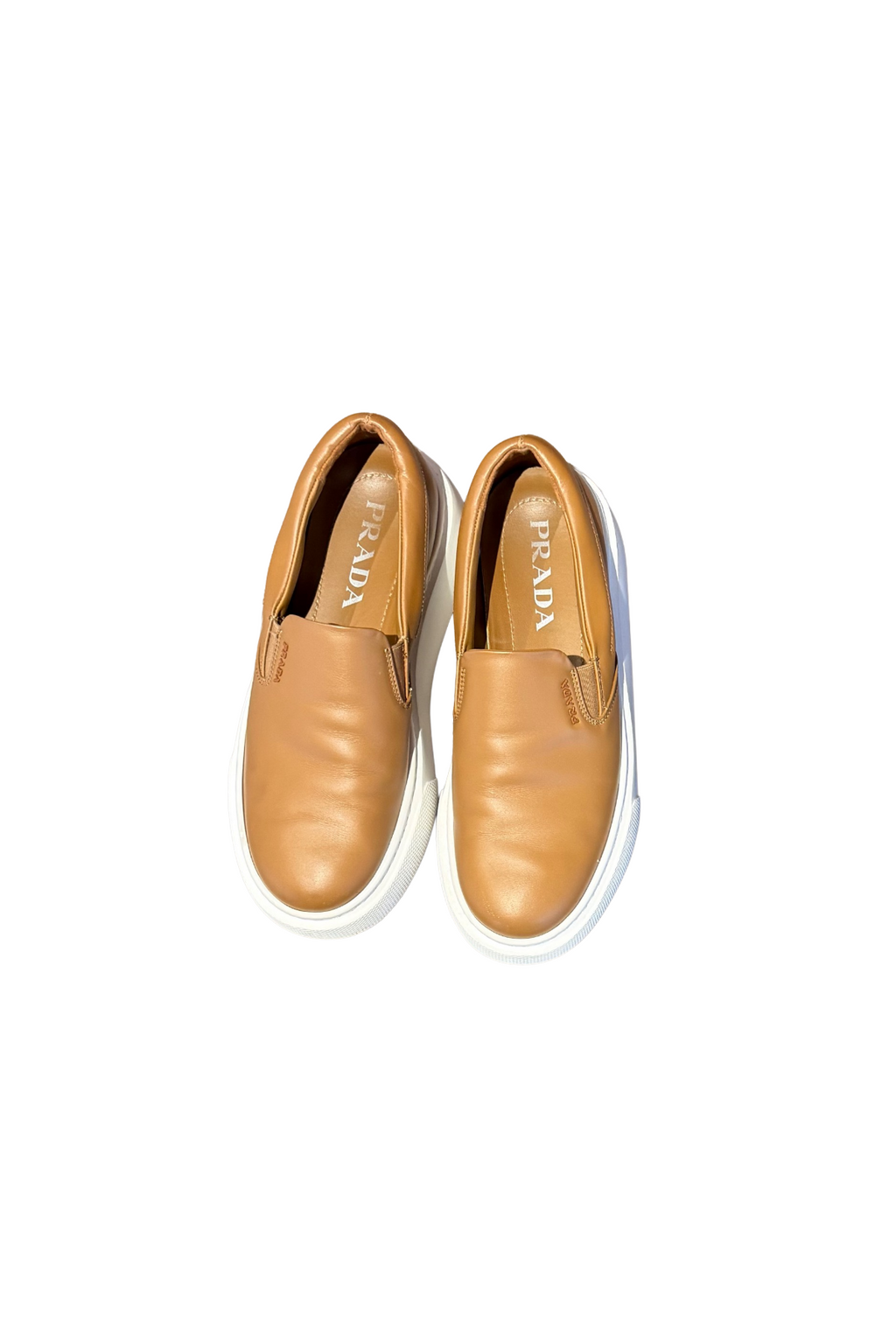 Prada Tan Leather Sneakers