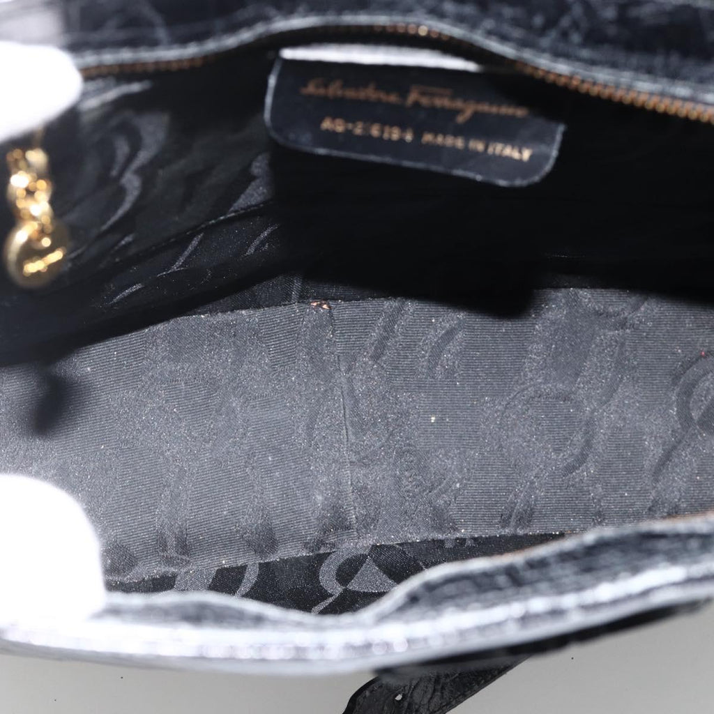 Ferragamo Black Leather Shoulder Bag