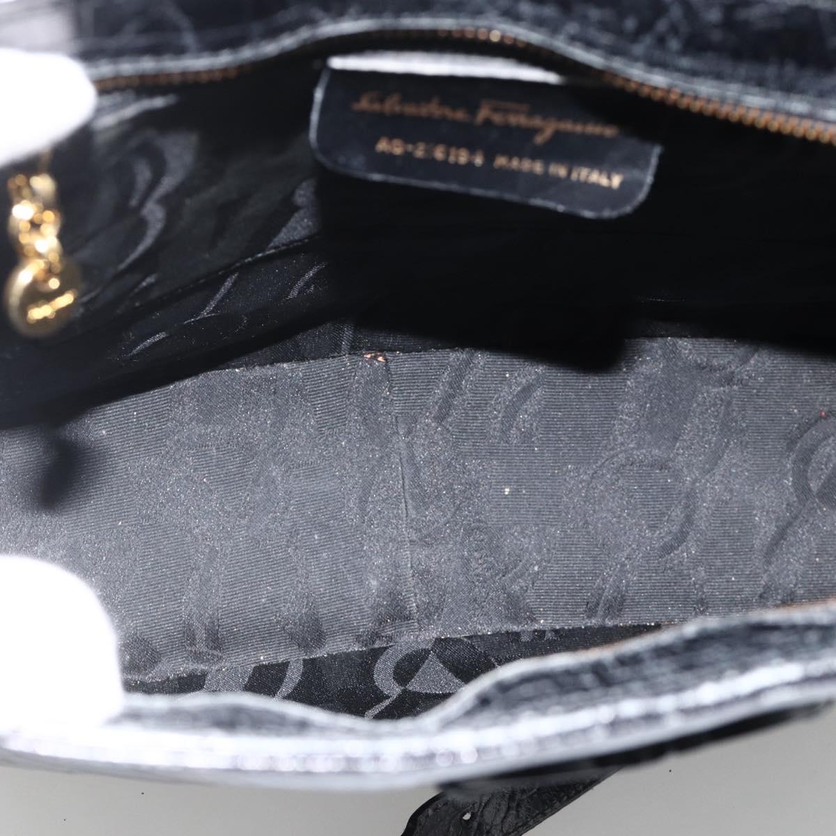 Ferragamo Black Leather Shoulder Bag