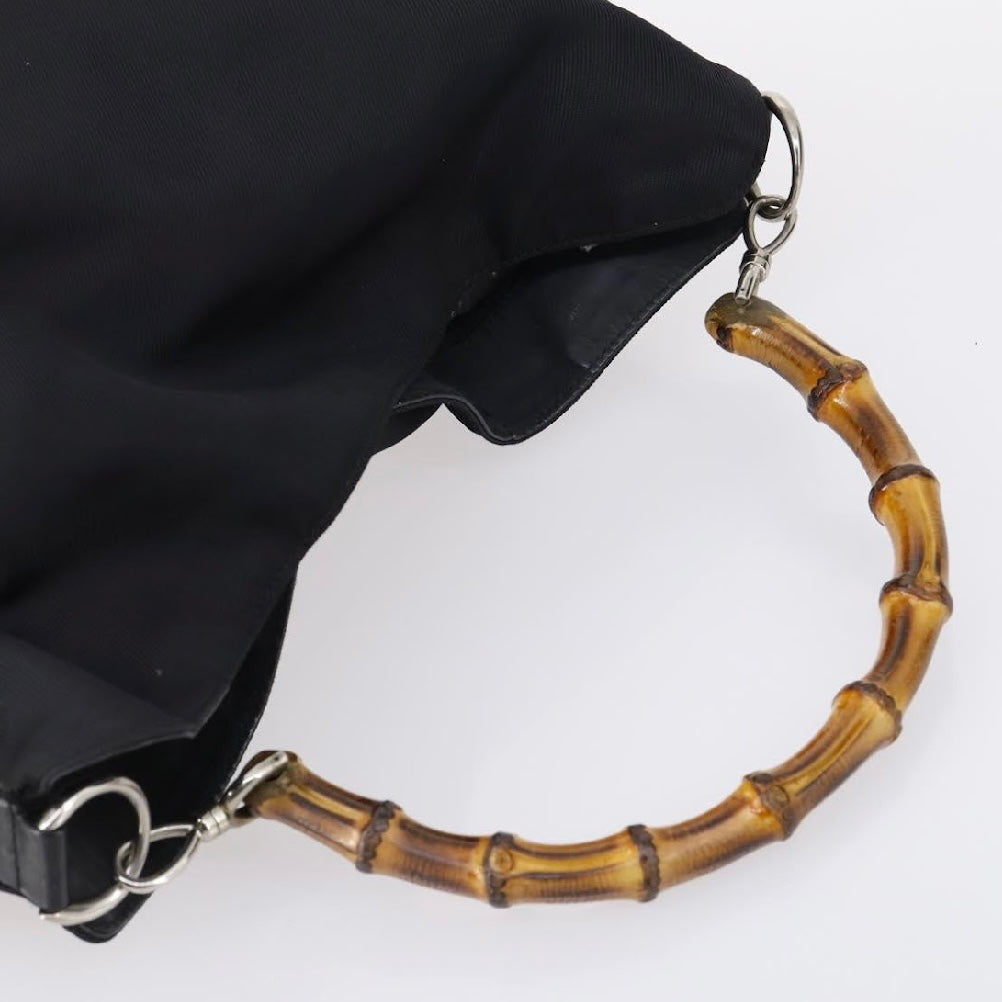 Gucci Black Bamboo Shoulder Bag