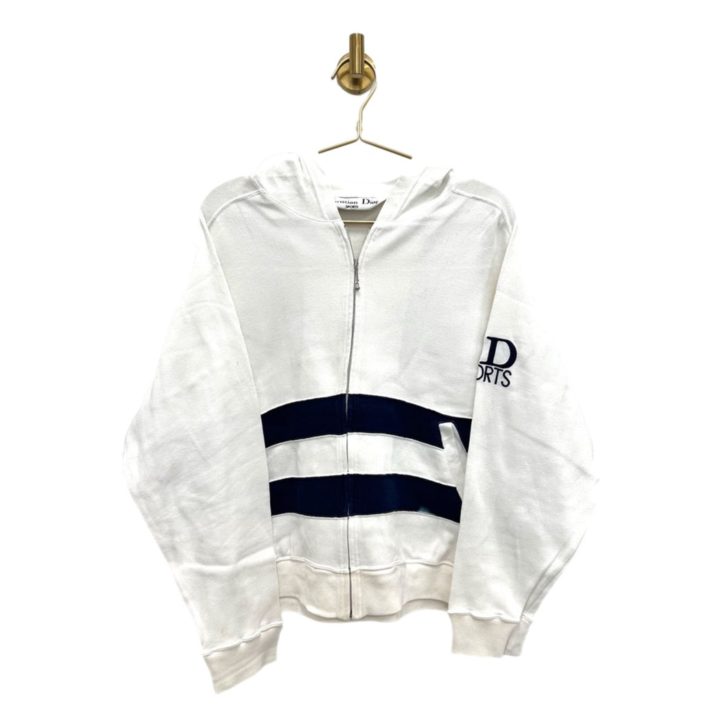 Dior Sports Black and White Zip Up Hoodie