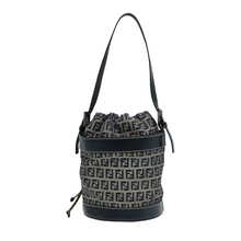 Load image into Gallery viewer, Fendi Navy Zucchino Bucket Bag
