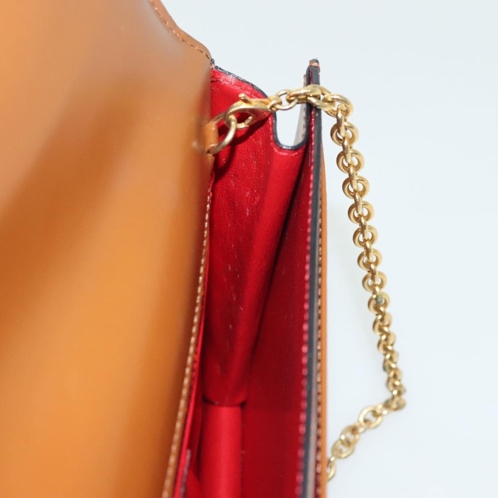 Celine Brown Chain Leather Handbag