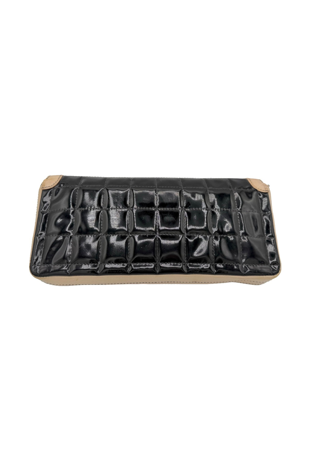 Chanel Black and White Patent Flap Bag