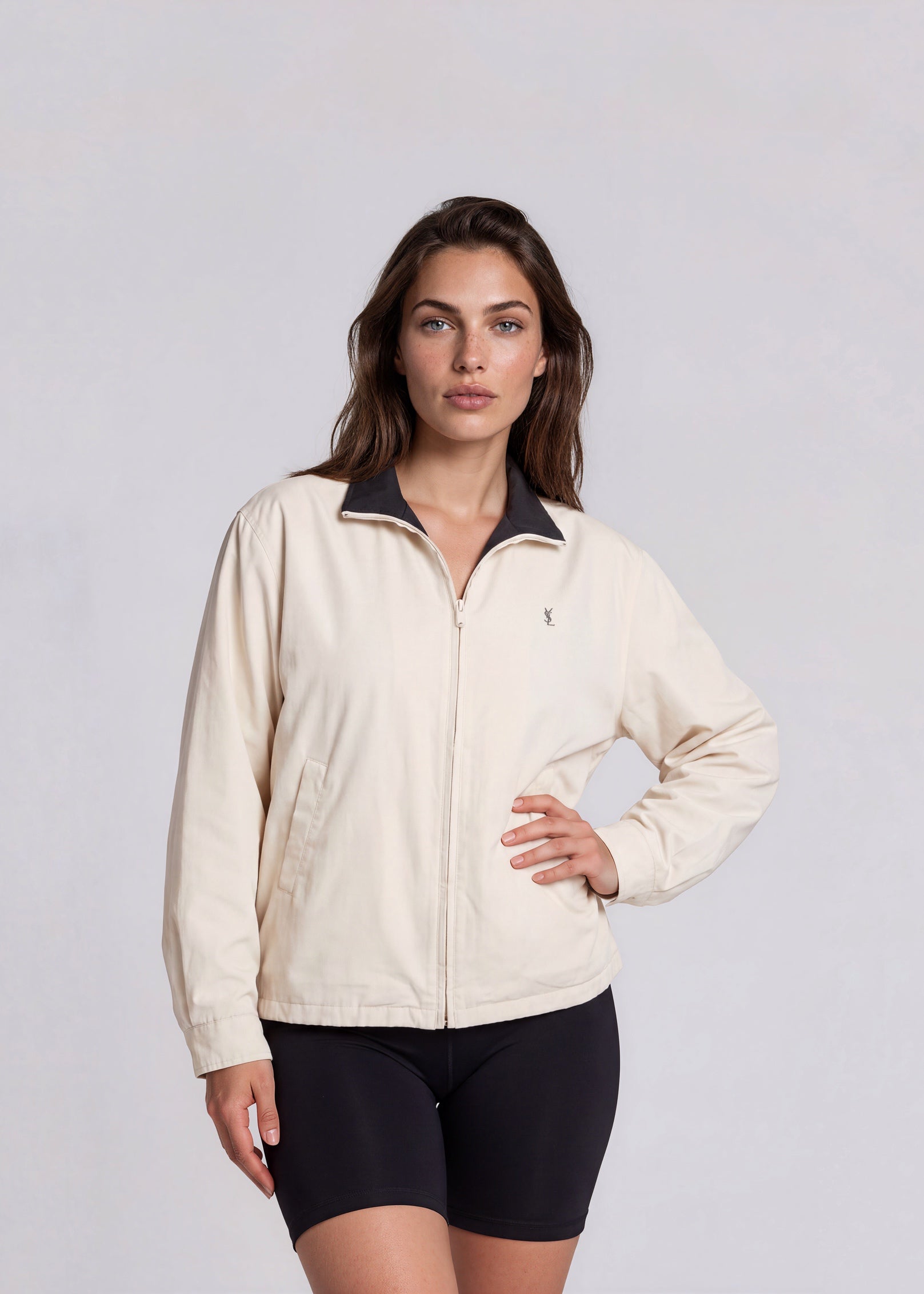 YSL Reversible Black and White Pocket Bomber