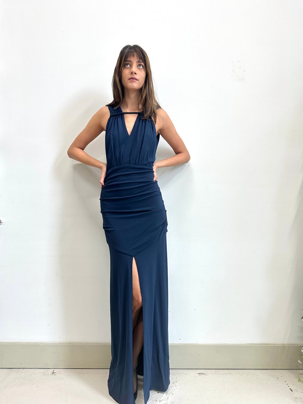Yigal Azrouel Backless Navy Gown