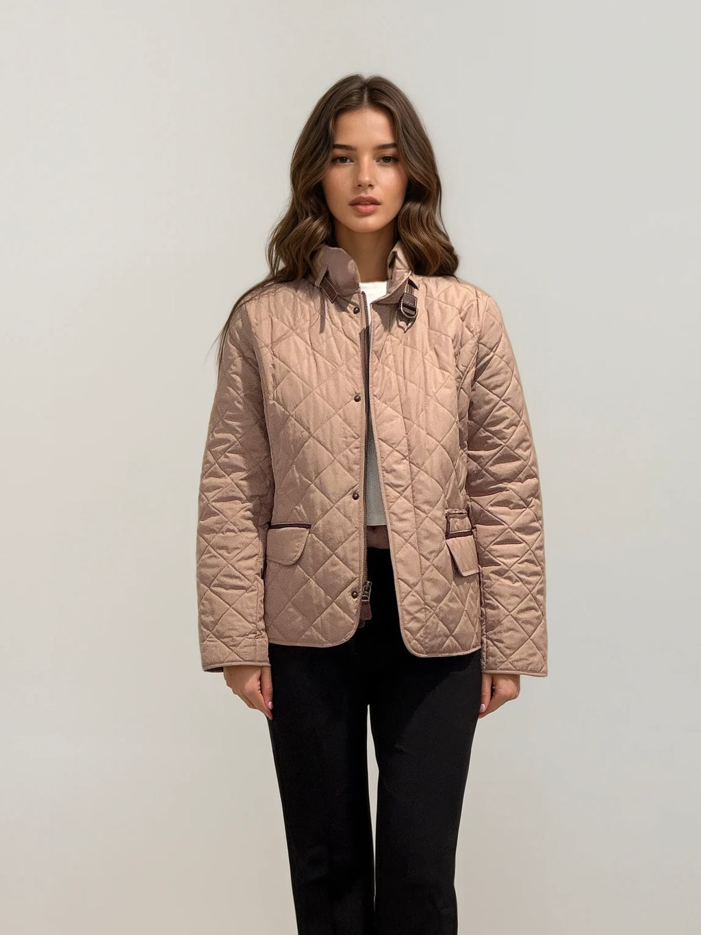 Ralph Lauren Tan and Leather Jacket