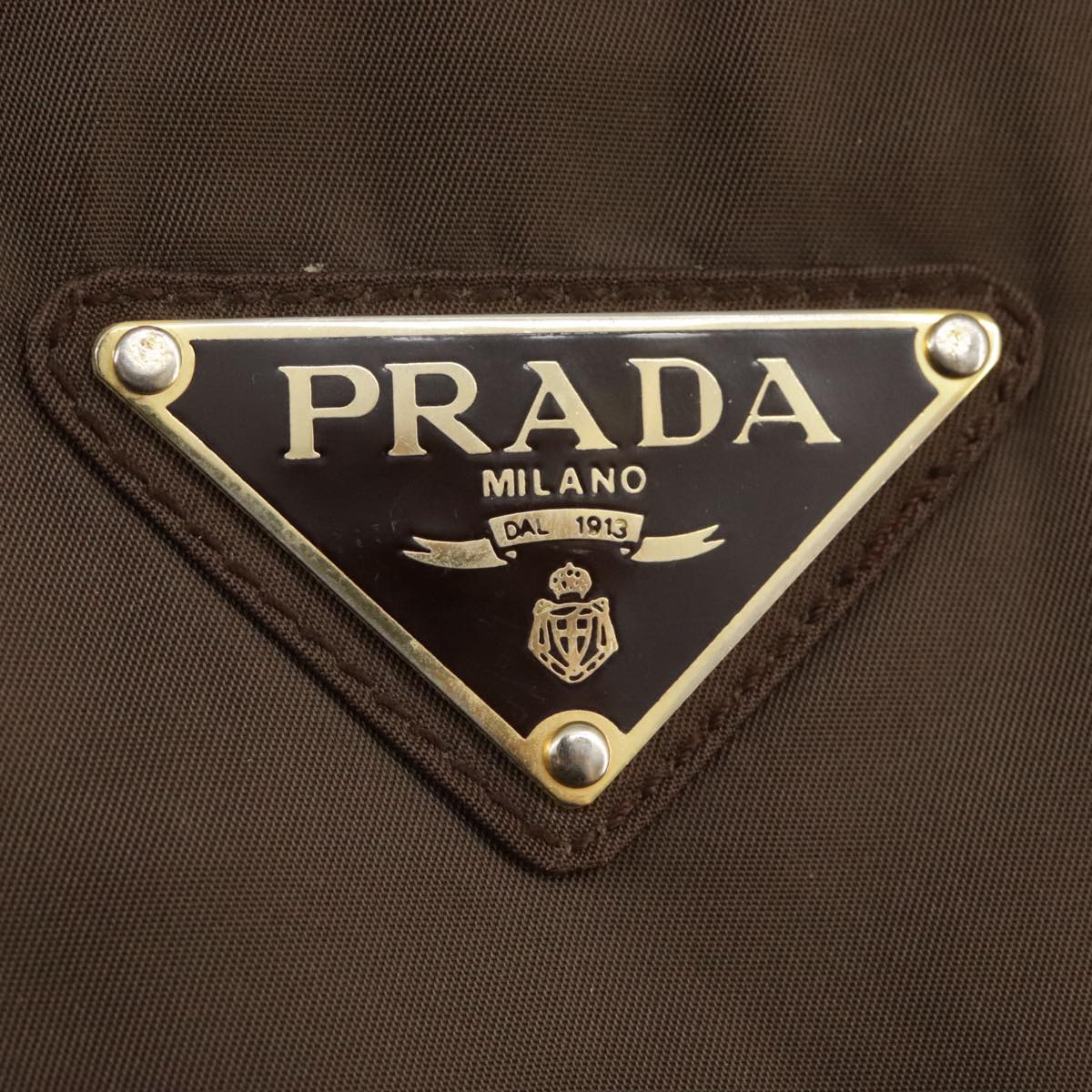 Prada Brown and Gold Handbag