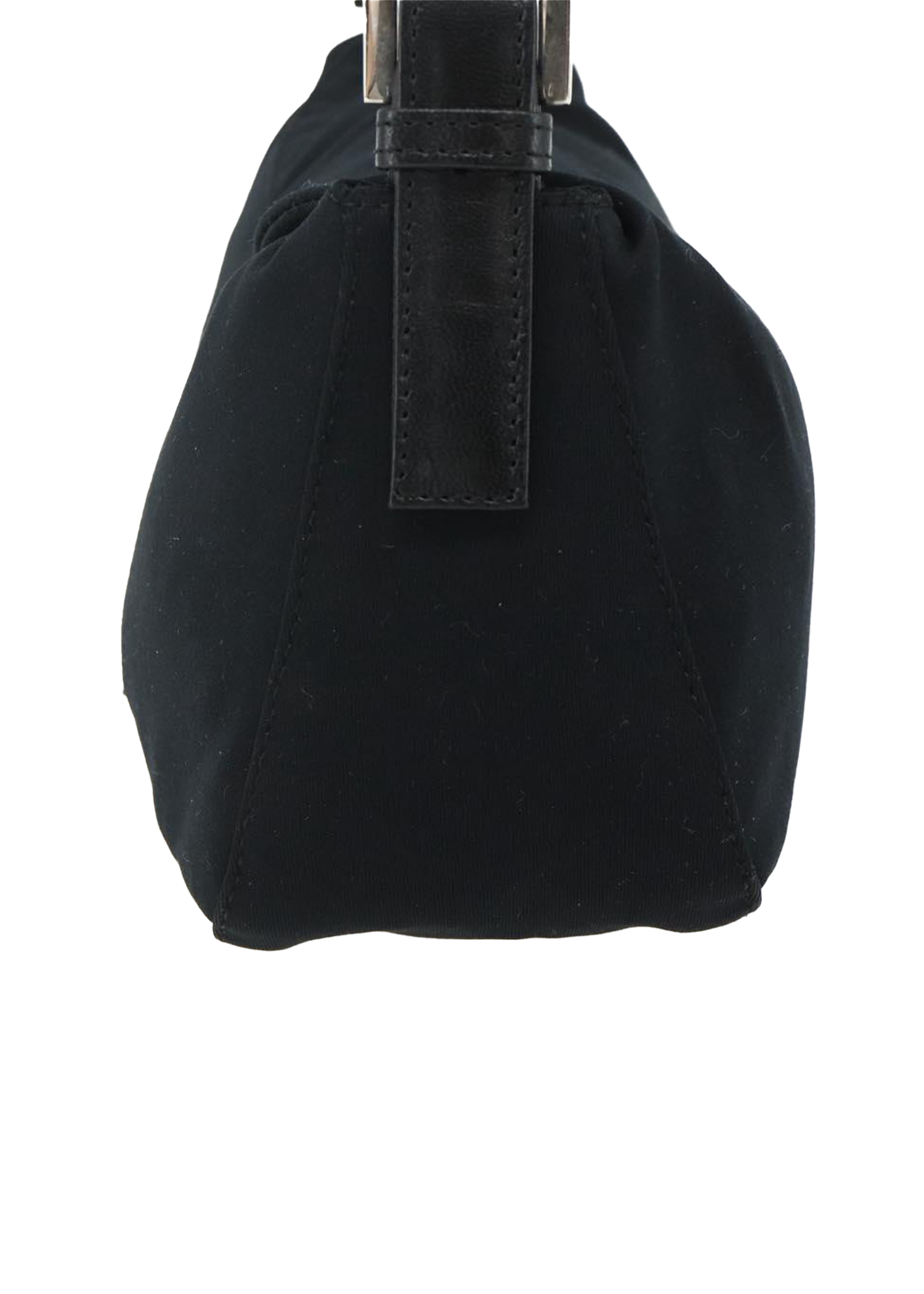 Fendi Black Rounded Baguette