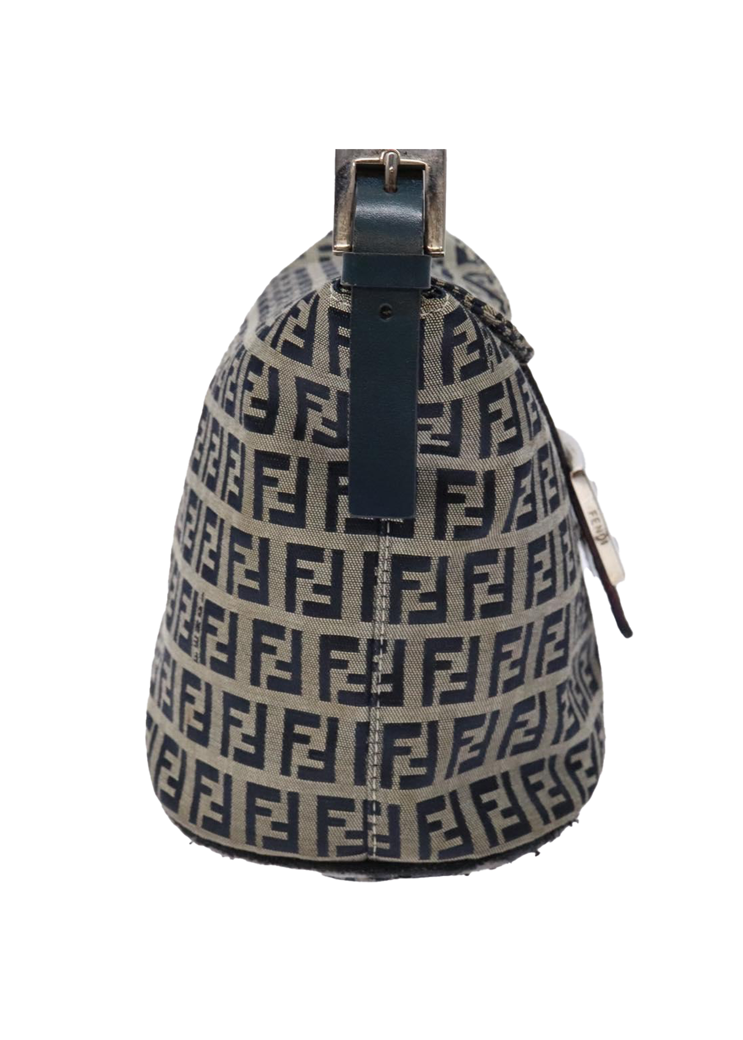 Fendi Navy Zucchino Mini Baguette