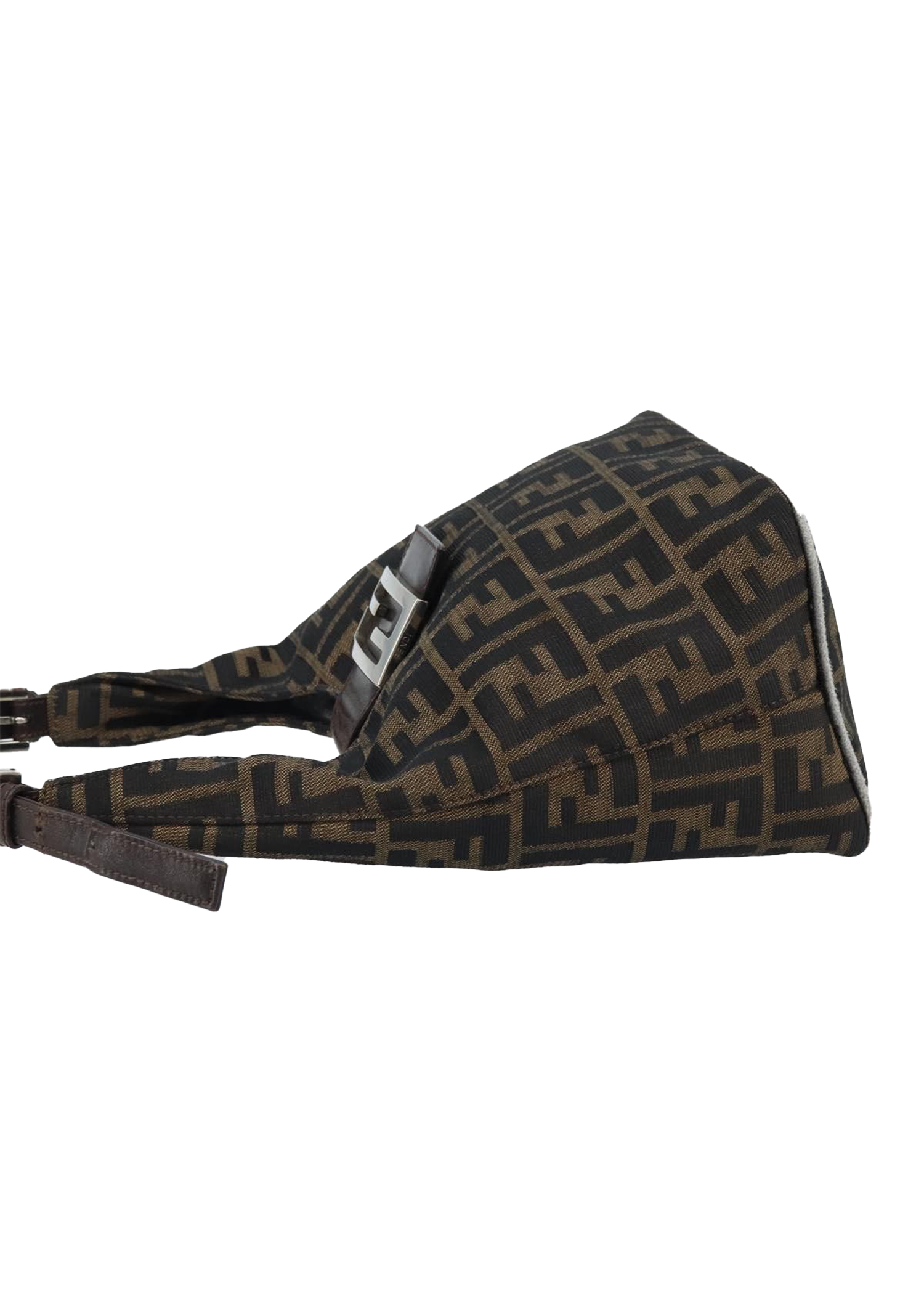 Fendi Zucca Round Shoulder Baguette