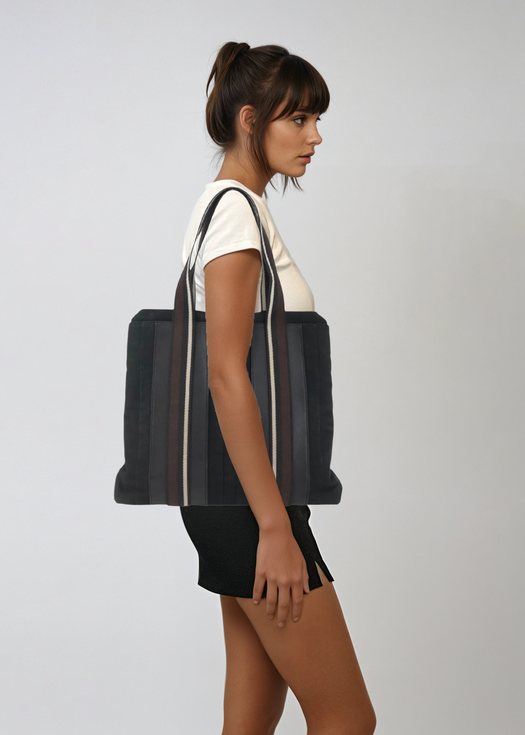 Hermès Black and Brown Tote