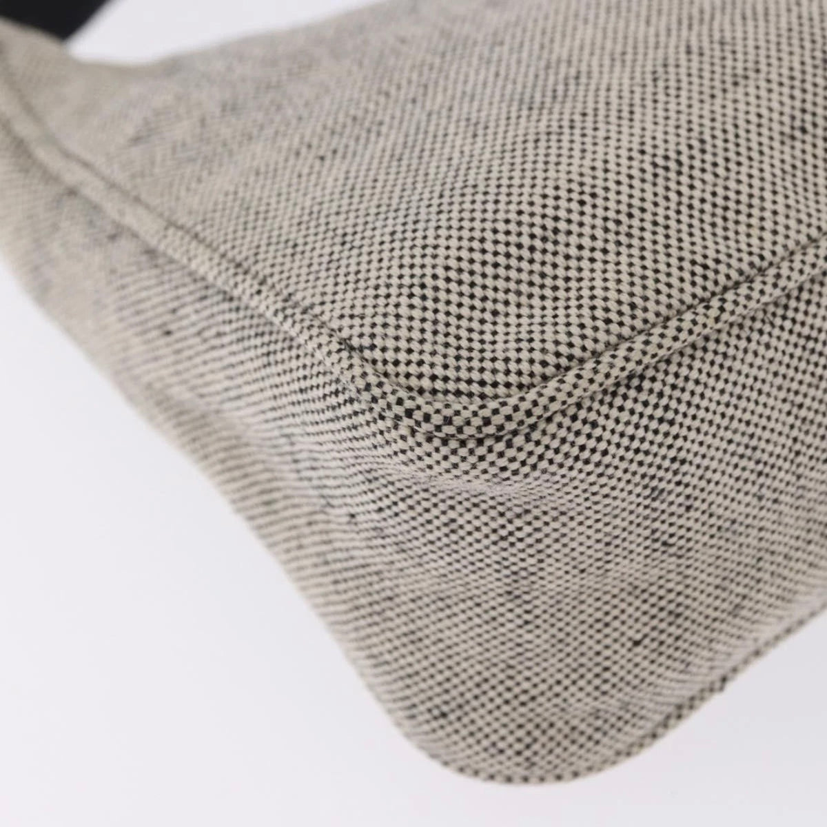 Prada Light Grey Canvas Shoulder Bag