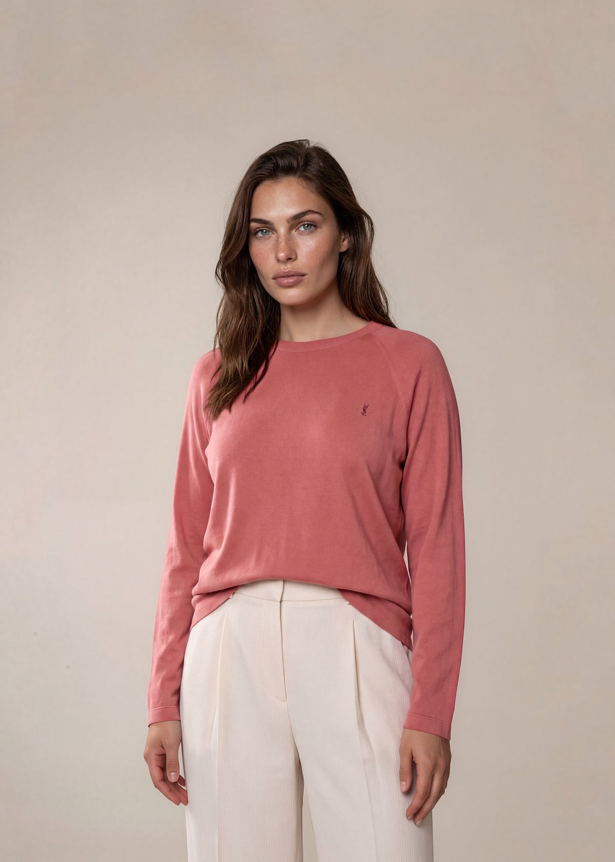 YSL Pink Logo Sweater