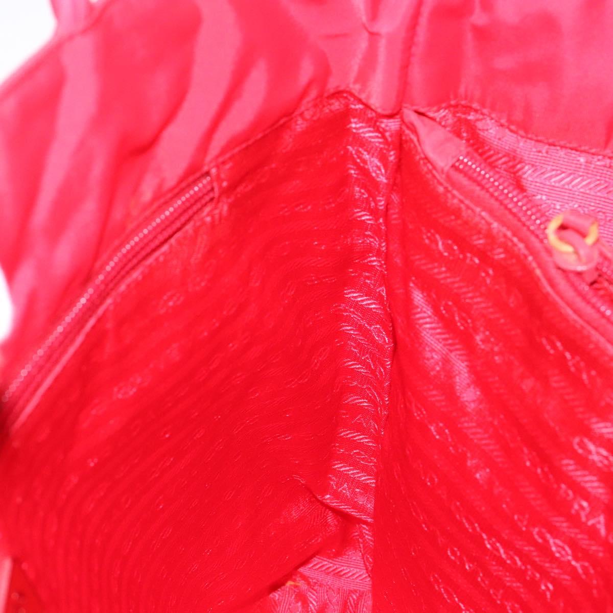 Prada Red Nylon Tote