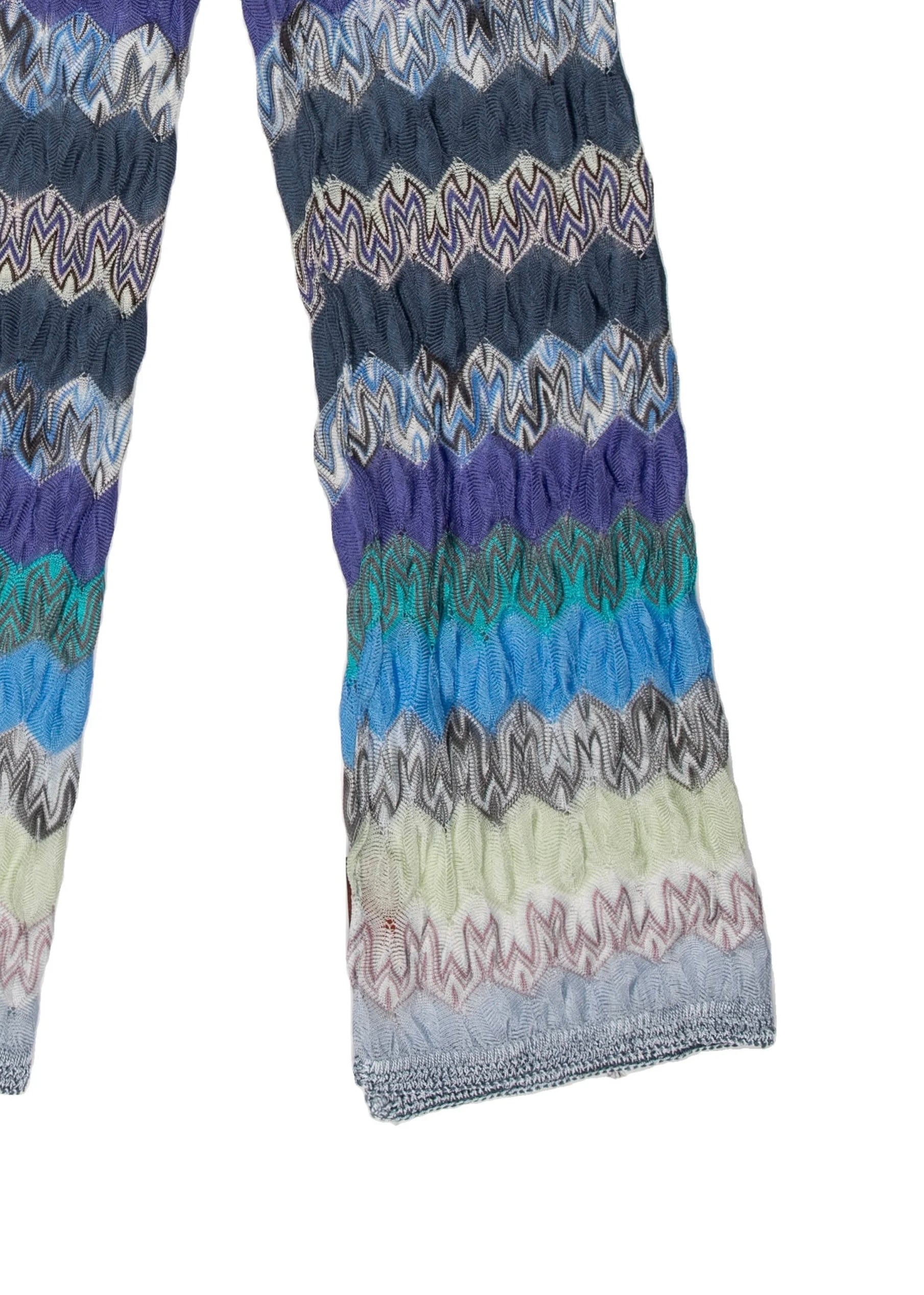 Missoni Blue and Green Striped Scarf