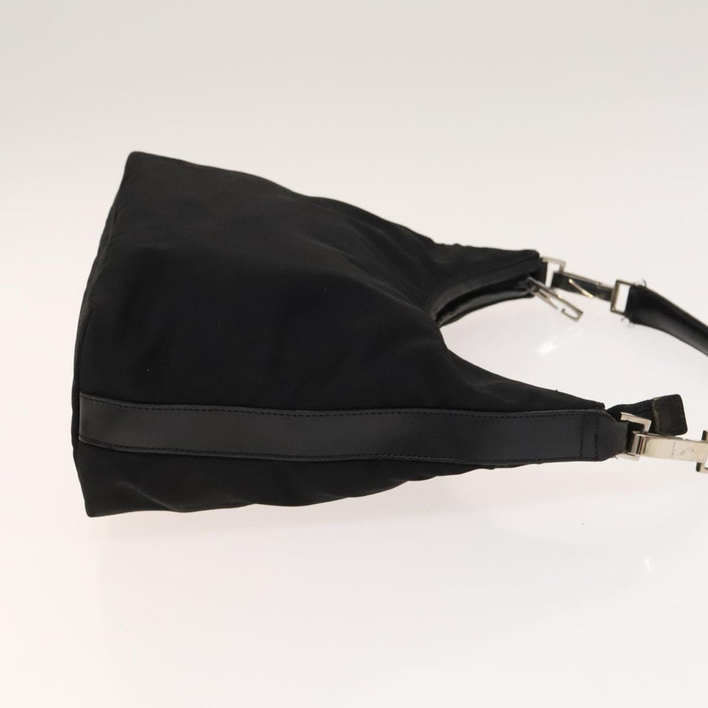 Gucci Black Canvas and Leather Shoulder Bag