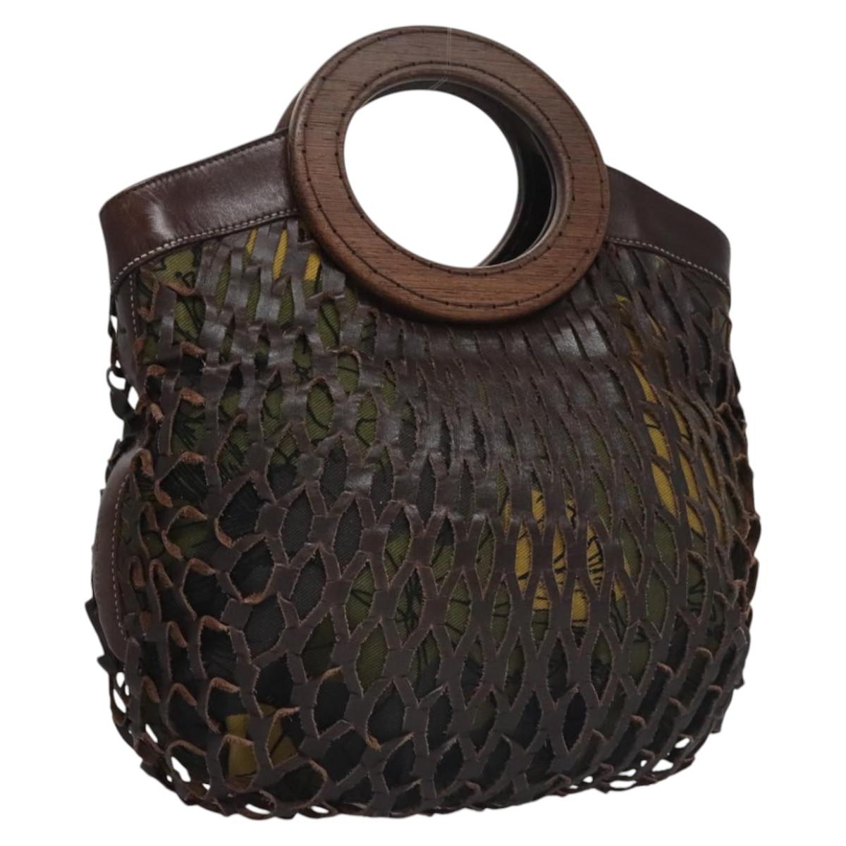 Miu Miu Brown Cutout Leather Handbag