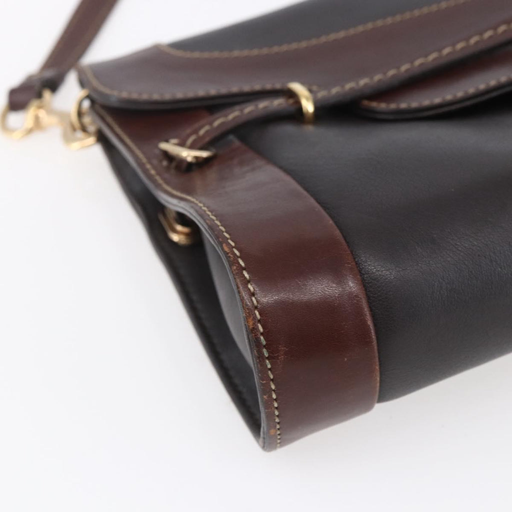 Ferragamo Black and Brown Crossbody