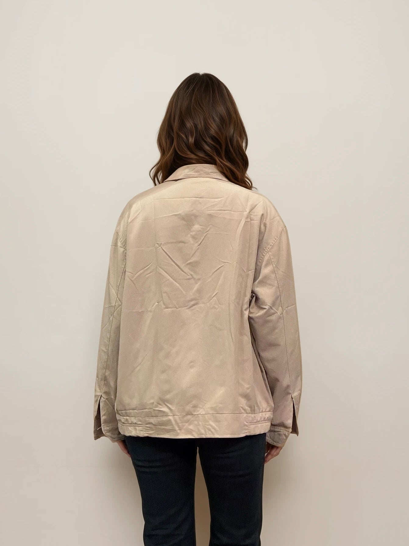 YSL Khaki Bomber with Navy Logo