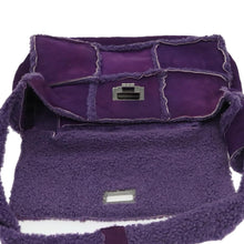 Load image into Gallery viewer, Chanel Purple Shearling Shoulder Bag
