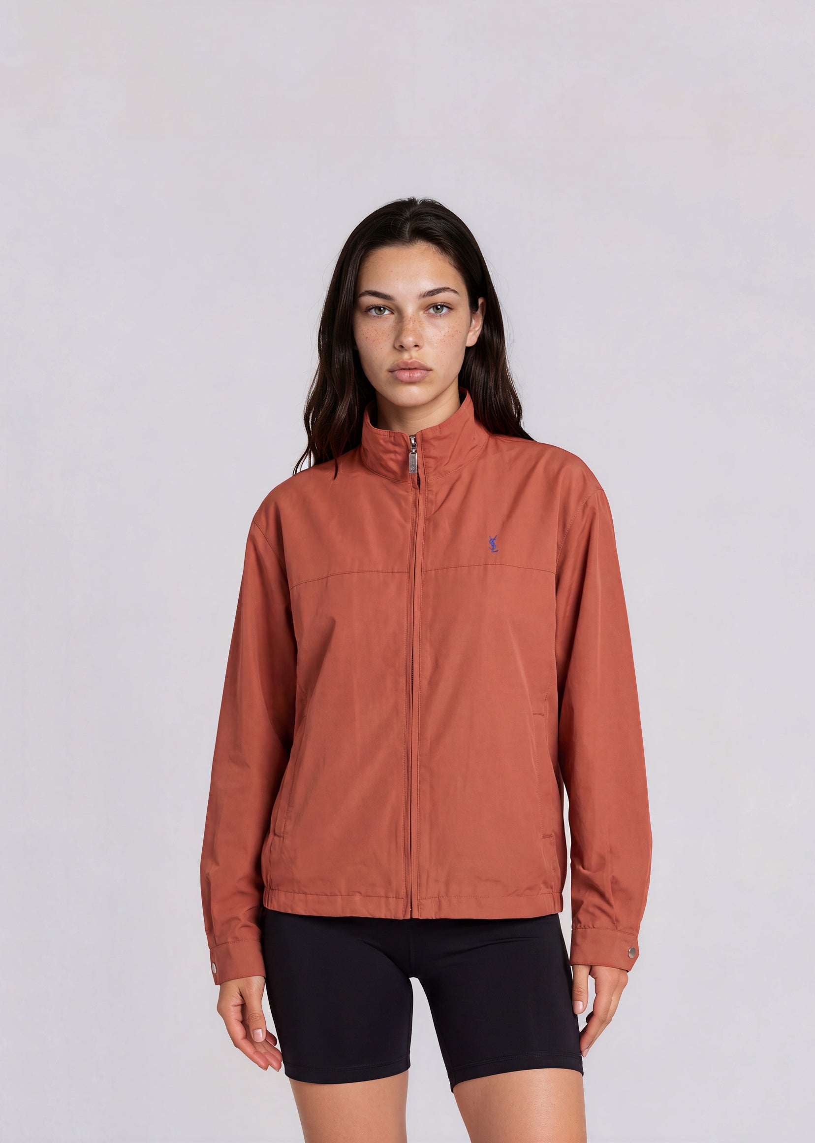 YSL Terracotta Windbreaker Bomber