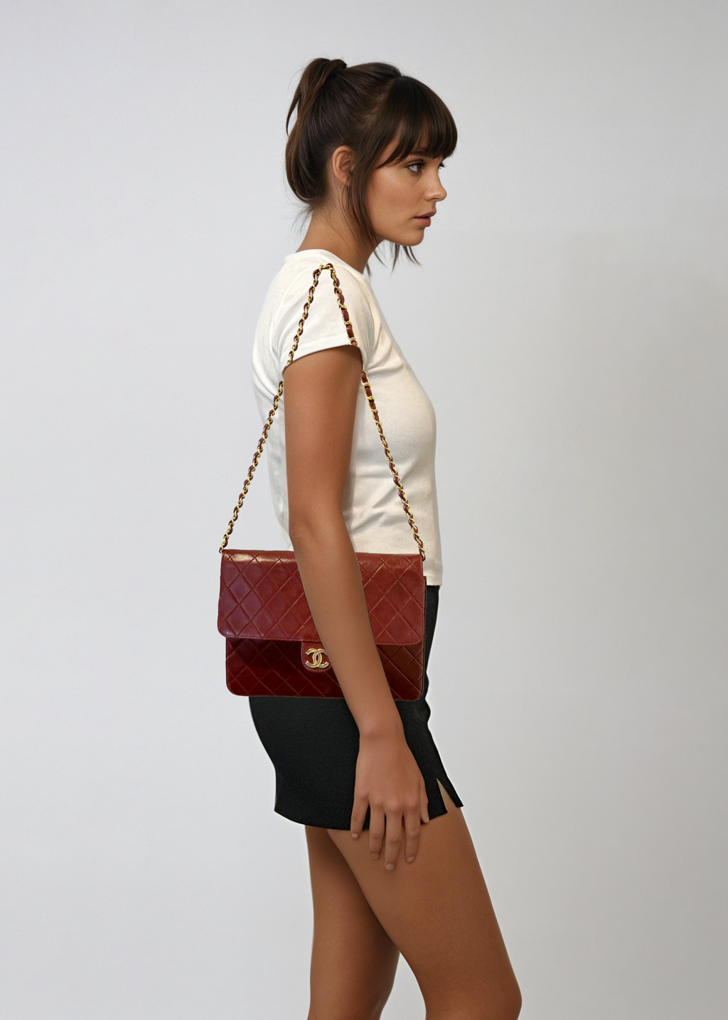 Chanel Burgundy Quilted Leather Flap Bag