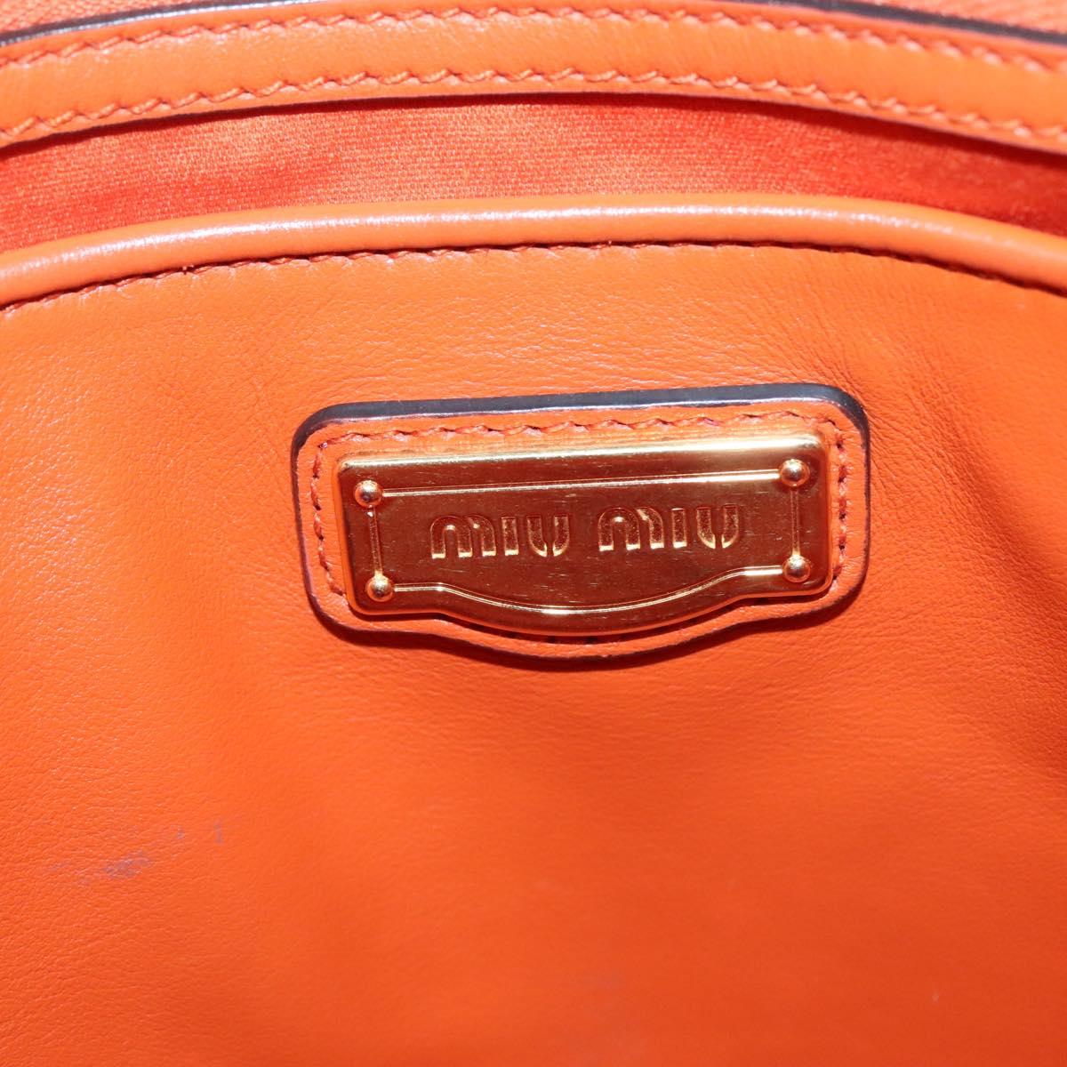 Miu Miu Orange Leather Tote