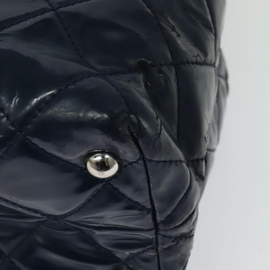Chanel Navy Patent Leather Tote
