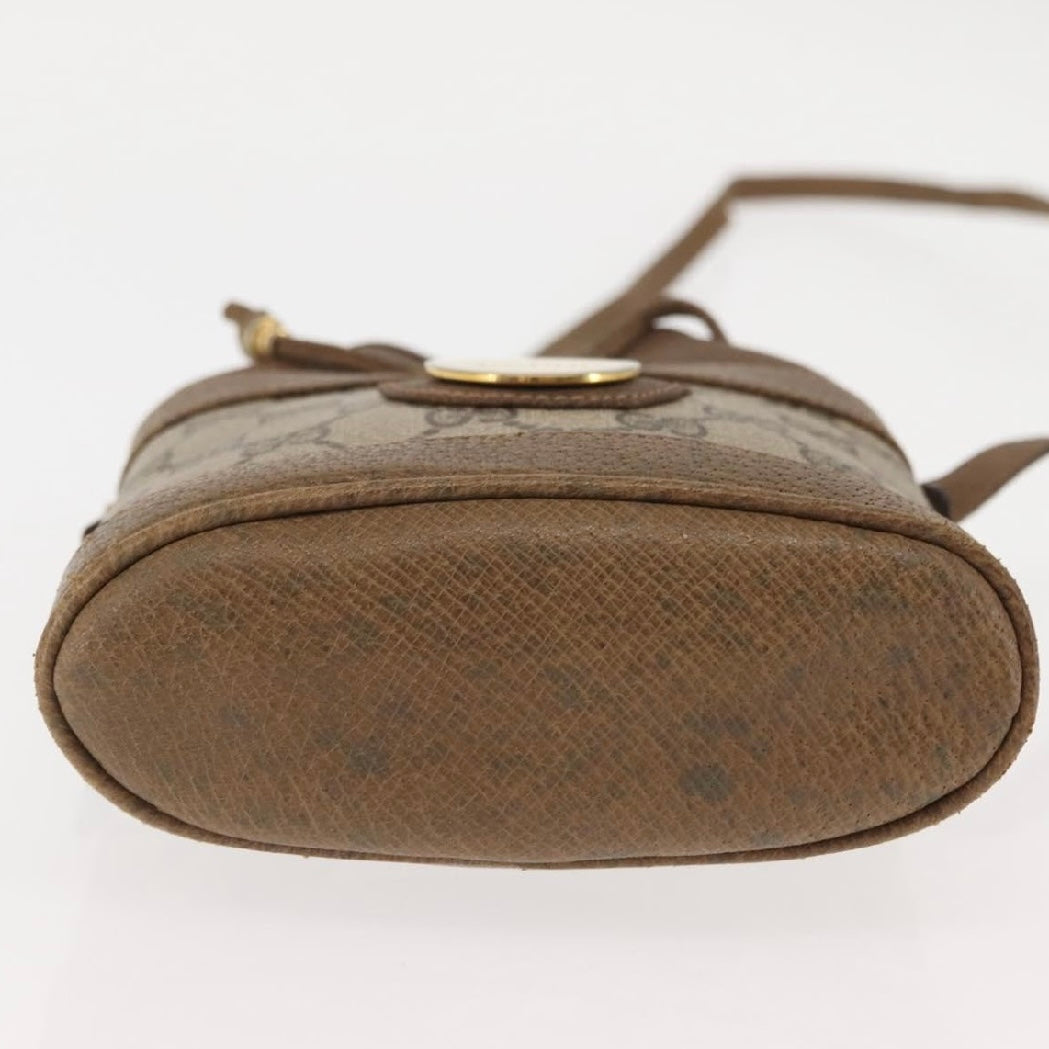 Gucci Brown Monogram Bucket Crossbody