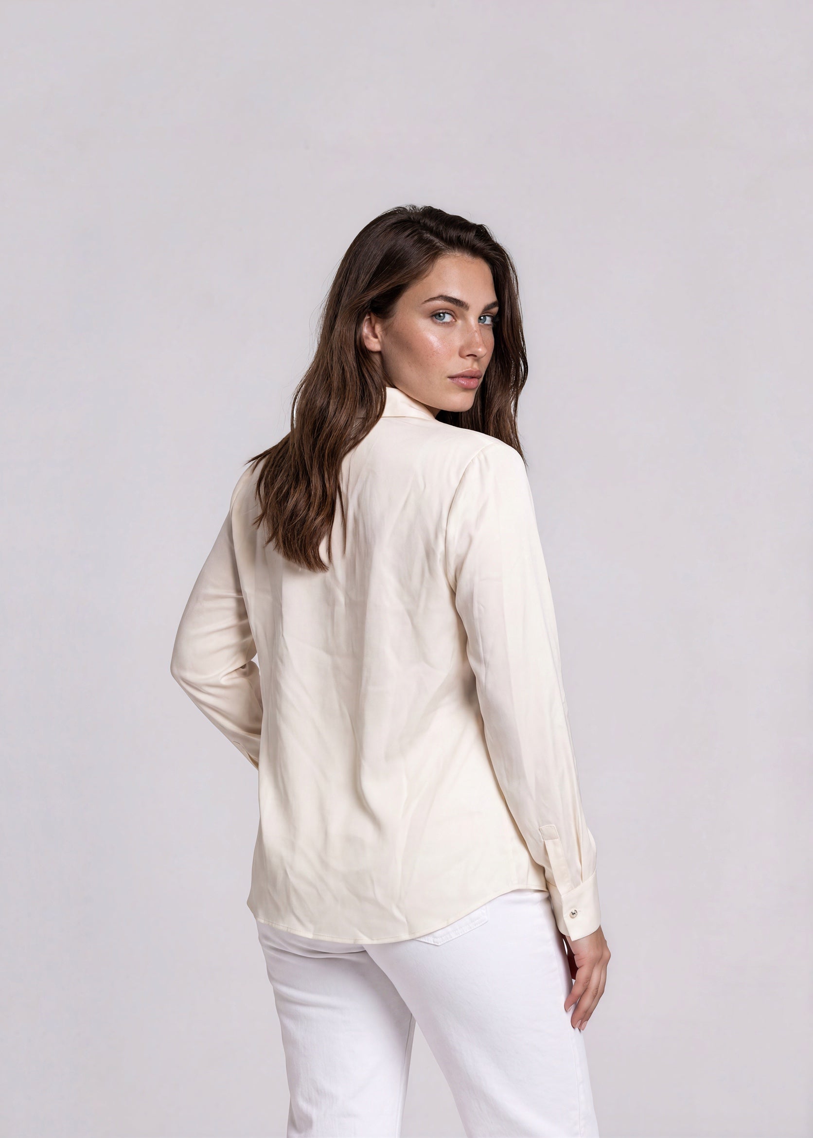 Escada Cream Collared Blouse