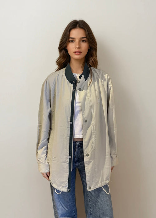 YSL Light Green Windbreaker Bomber with Dark Green Logo