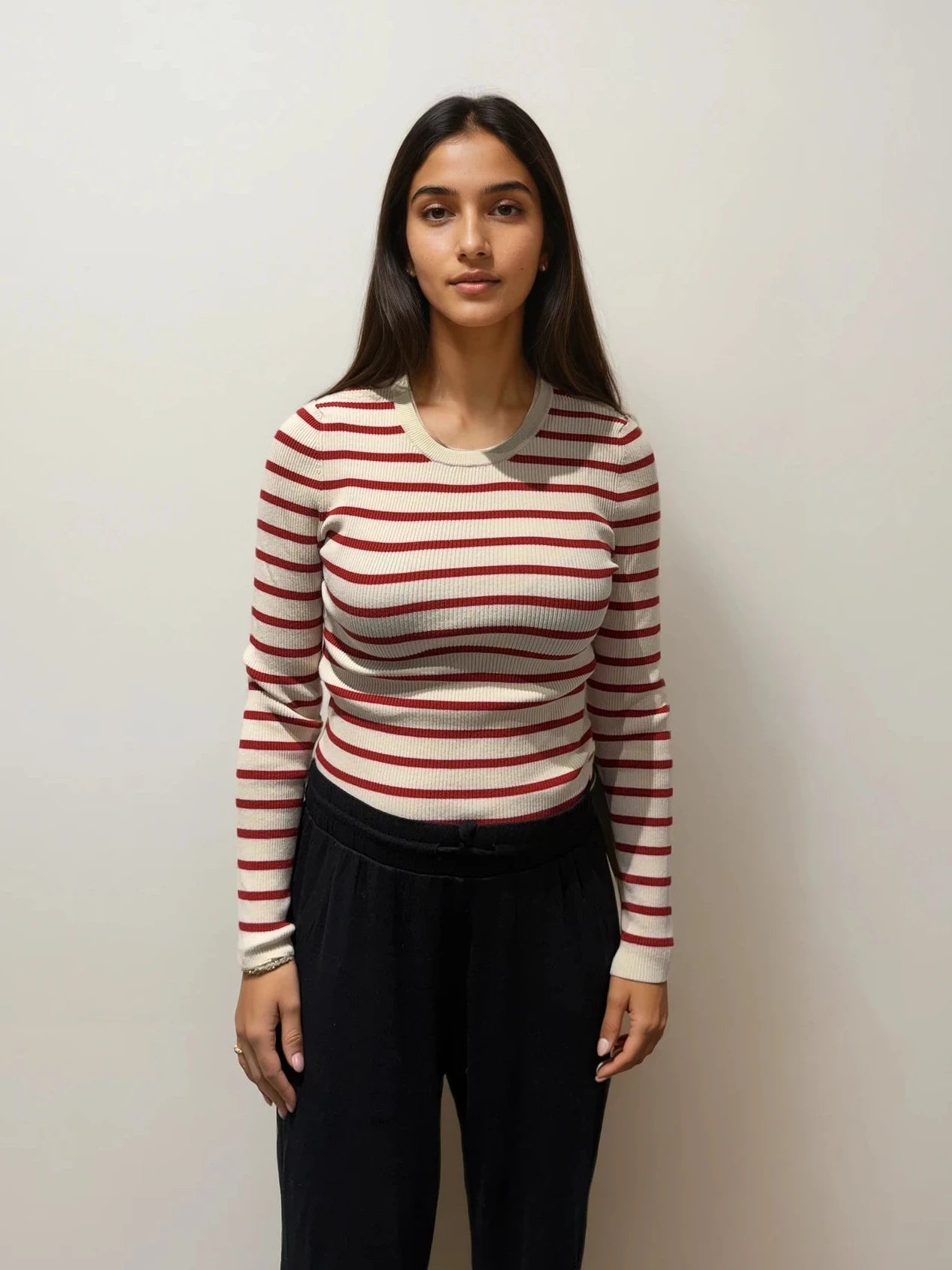 Valentino Red Striped Sweater