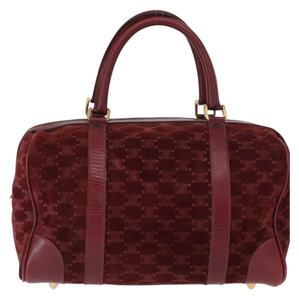 Celine Burgundy Macadam Boston Bag