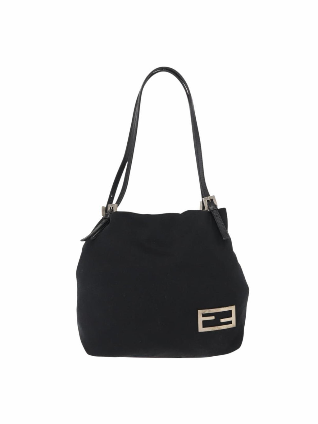 Fendi Black Nylon Baguette Tote