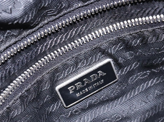 Prada Black and Leather Nylon Tote