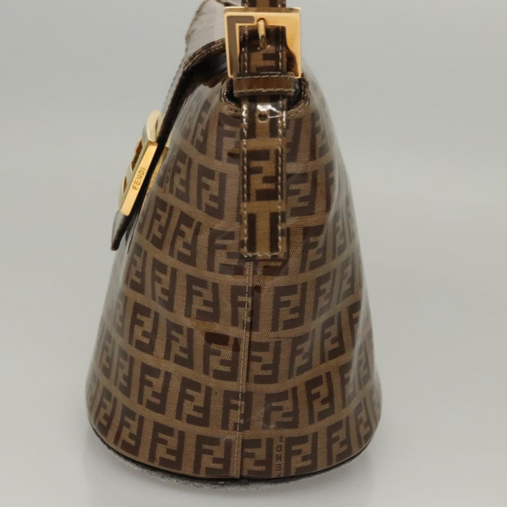 Fendi Brown Zucchino Patent Baguette