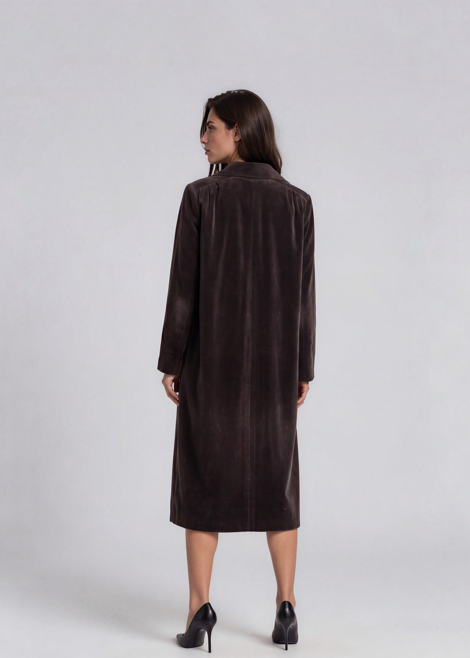 Chanel Brown Velvet Coat