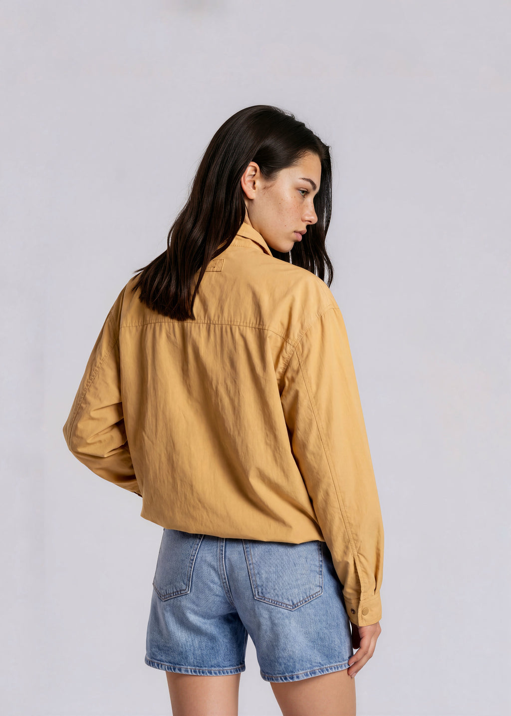 YSL Golden Yellow Windbreaker Bomber with Gold Logo