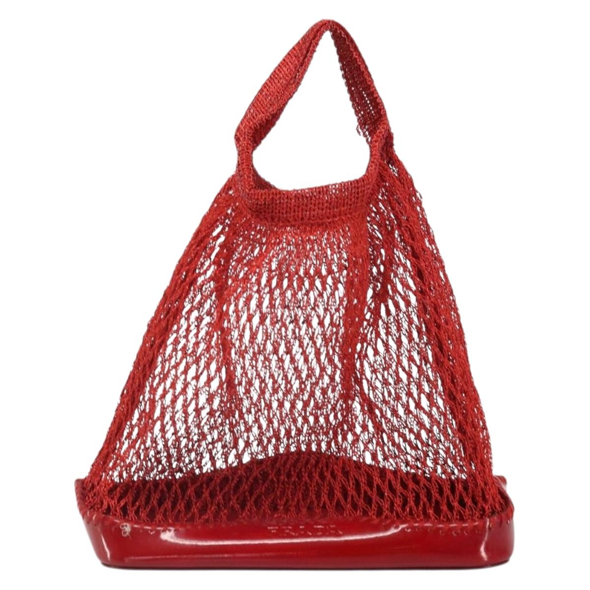 Prada Red Mesh Mini Handbag
