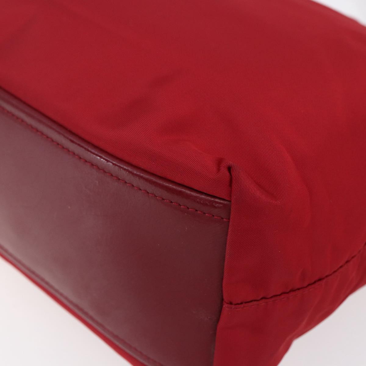 Prada Red Nylon Tote