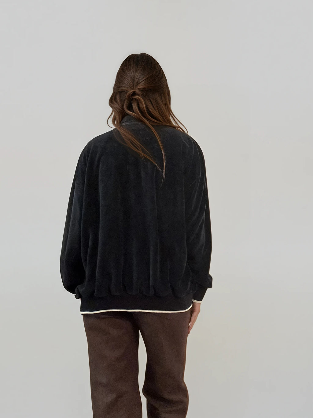 Dior Navy Velour Sweatshirt Jacket