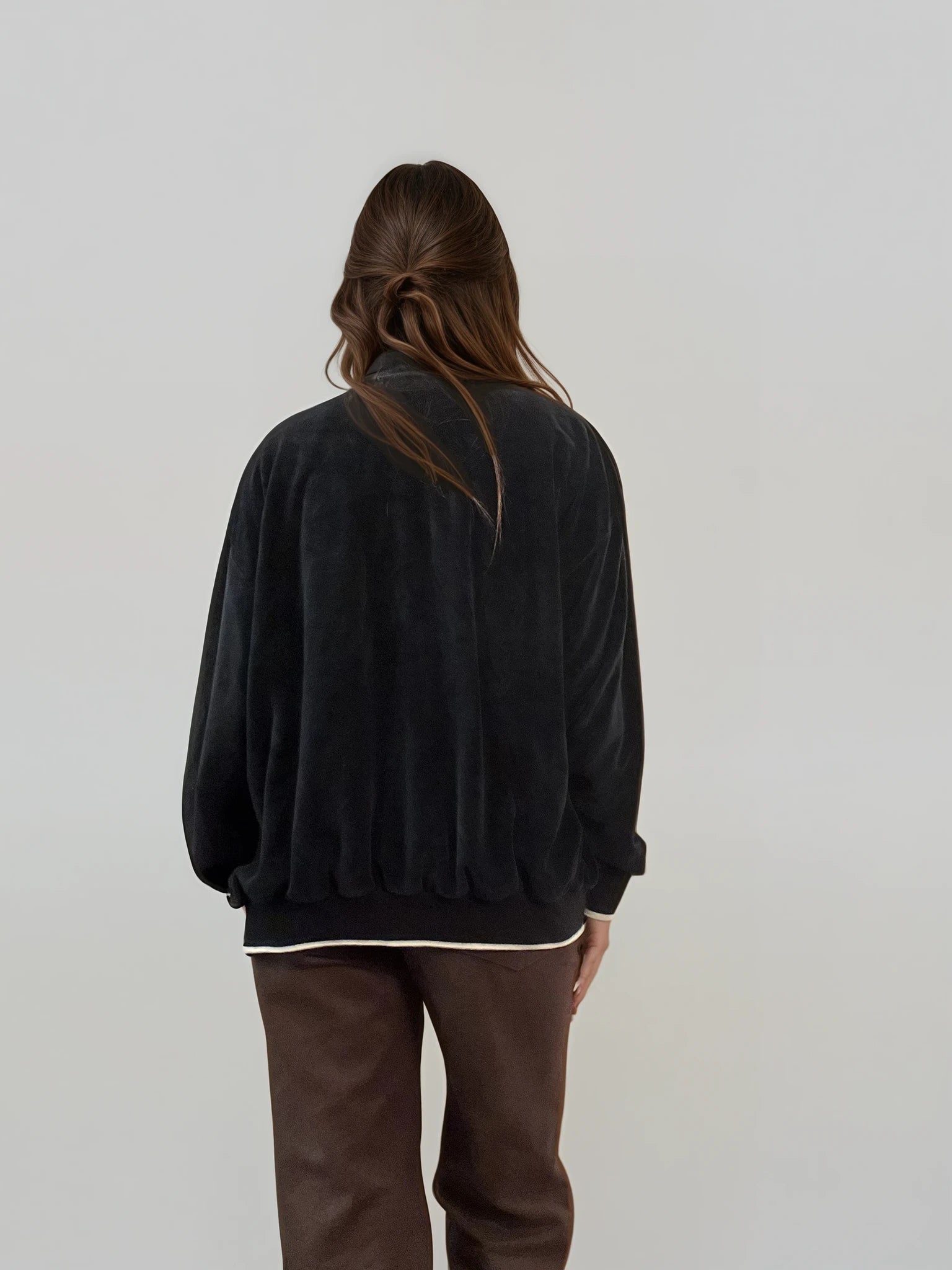 Dior Navy Velour Sweatshirt Jacket