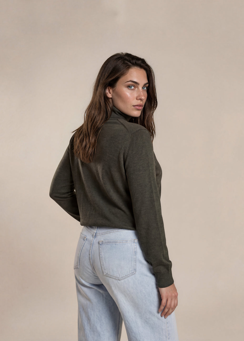 YSL Hunter Green Turtleneck Sweater