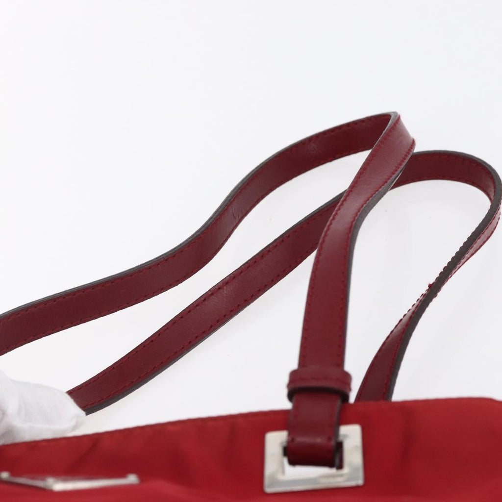 Prada Red Nylon Tote